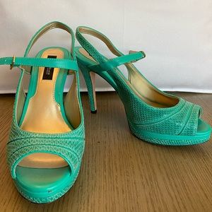 White House Black Market Faux Snakeskin Heels